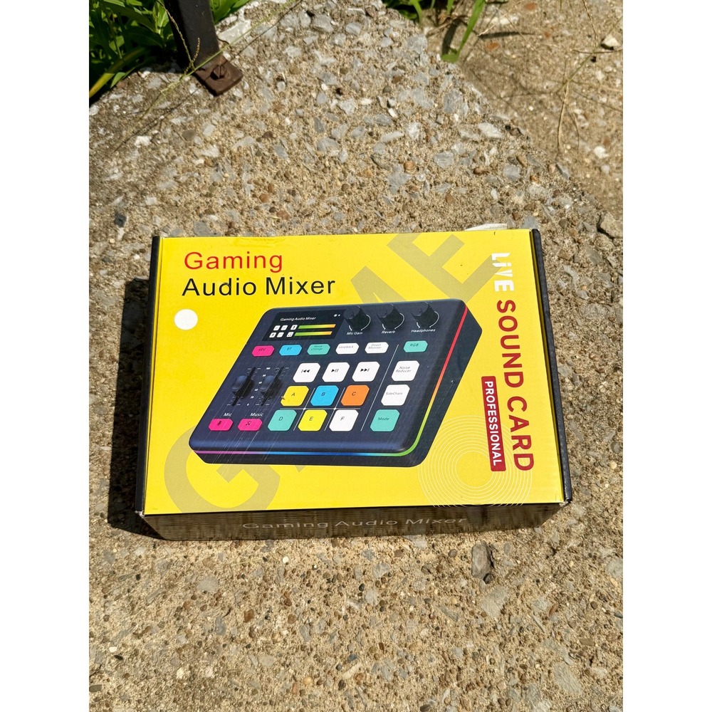 Professional Gaming Audio Mixer Live Sound Card RGB Streamer Interface Podcast